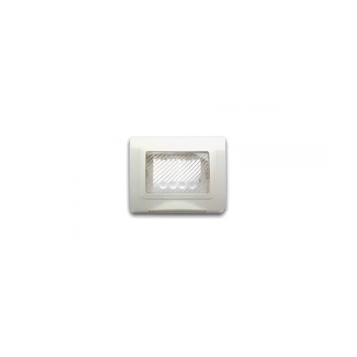 PLAQUE ÉTANCHE RECTANGULAIRE 3 MODULES SYS44 BLANC SOMEF PLAQUE ÉTANCHE RECTANGULAIRE 3 MODULES SYS44 BLANC SOMEF