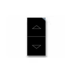 COMMUTATEUR UNIPOLAIRE POUR VOLET ROULANT NOIR MAT SYS43 SOMEF