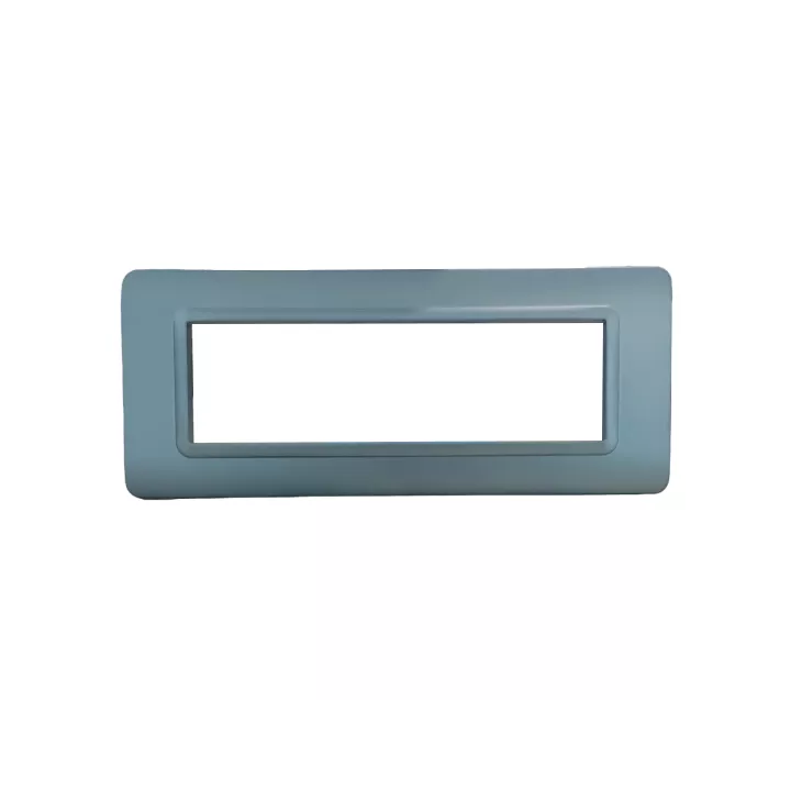PLAQUE TECHNOPOLYMERE 44 RECTANGULAIRE ARGENT OPAQUE 7 MODULES SOMEF PLAQUE TECHNOPOLYMERE 44 RECTANGULAIRE ARGENT OPAQUE 7 MODULES SOMEF