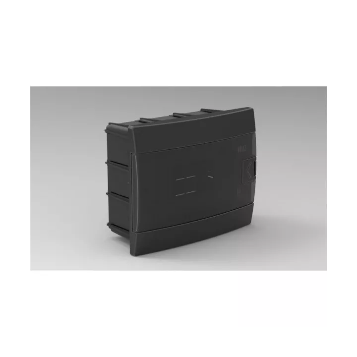 COFFRET ENCASTRÉ 8 MODULES NOIR PORTE FUMÉE HOROZ ELECTRIC COFFRET ENCASTRÉ 8 MODULES NOIR PORTE FUMÉE HOROZ ELECTRIC