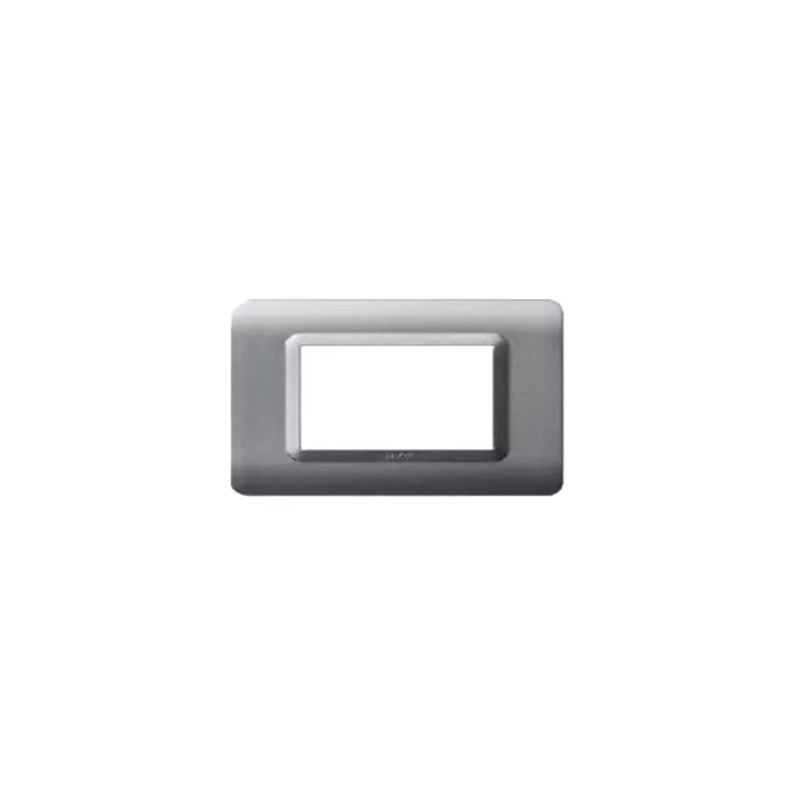 PLAQUE TECHNOPOLYMERE 44 RECTANGULAIRE ARGENT OPAQUE 4 MODULES SOMEF PLAQUE TECHNOPOLYMERE 44 RECTANGULAIRE ARGENT OPAQUE 4 MODULES SOMEF