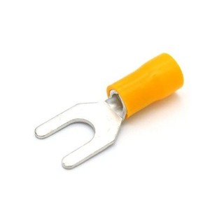 LOT DE 100 COSSES ÉLECTRIQUES FOURCHES JAUNE