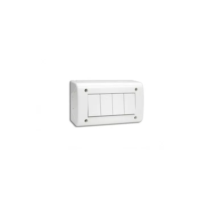 BOITE APPARENTE 4 MODULES BLANC SYS45 SOMEF BOITE APPARENTE 4 MODULES BLANC SYS45 SOMEF