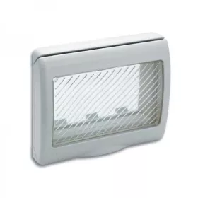 PLAQUE ÉTANCHE ENCASTRÉE RECTANGULAIRE 3 MODULES S45 BLANC