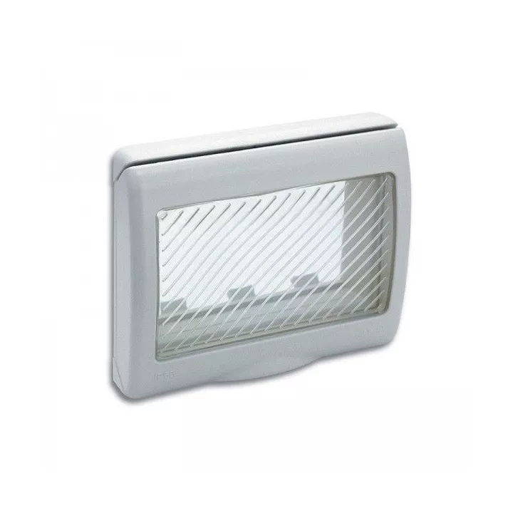PLAQUE ÉTANCHE ENCASTRÉE RECTANGULAIRE 3 MODULES S45 BLANC PLAQUE ÉTANCHE ENCASTRÉE RECTANGULAIRE 3 MODULES S45 BLANC