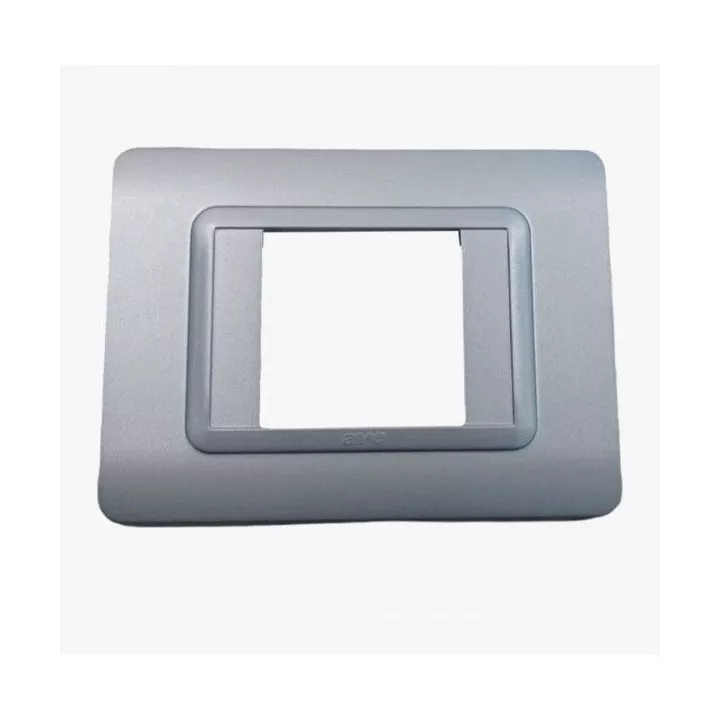 PLAQUE RECTANGULAIRE 2 MODULES GRIS SYS44 SOMEF