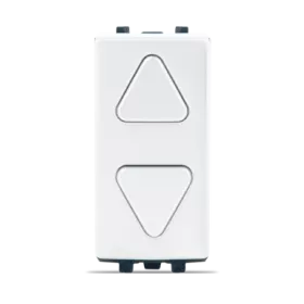 DOUBLE BOUTON POUSSOIR POUR VOLETS ROULANTS BLANC ALPHA