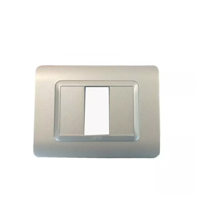 PLAQUE RECTANGULAIRE 1 MODULE CHAMPAGNE SYS44 SOMEF