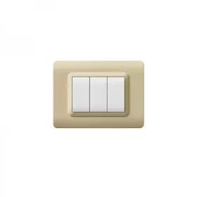 PLAQUE RECTANGULAIRE 3 MODULES CHAMPAGNE 44 SOMEF