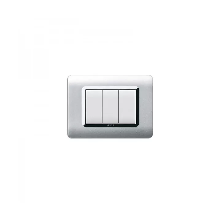 PLAQUE TECHNOPOLYMERE 44 RECTANGULAIRE GRIS 3 MODULES SOMEF