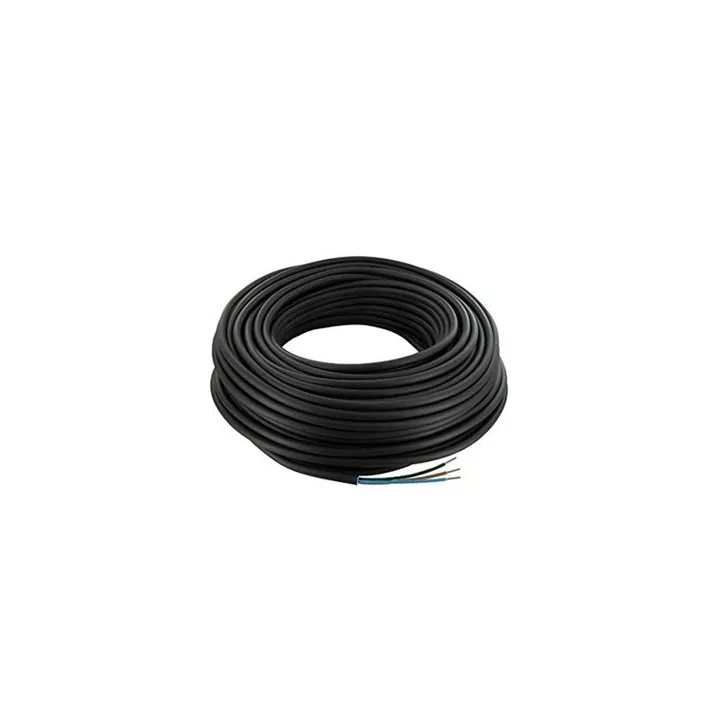 CÂBLE SOUPLE H05VVF 5x2.5 NOIR 1M