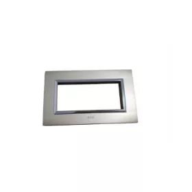PLAQUE RECTANGULAIRE 4 MODULES CHAMPAGNE CHROMÉ NOVA SYS45 SOMEF