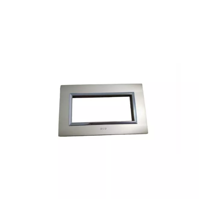 PLAQUE RECTANGULAIRE 4 MODULES CHAMPAGNE CHROMÉ NOVA SYS45 SOMEF