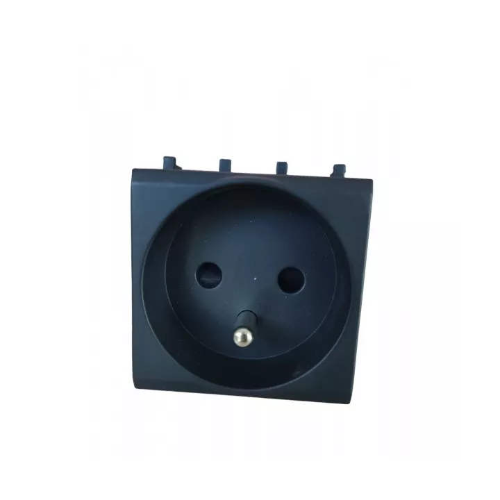 PRISE 2P+T 16A NOIR MAT SYS43 SOMEF