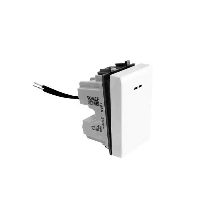 INTERRUPTEUR VA ET VIENT AVEC VOYANT BLANC SYS43 SOMEF