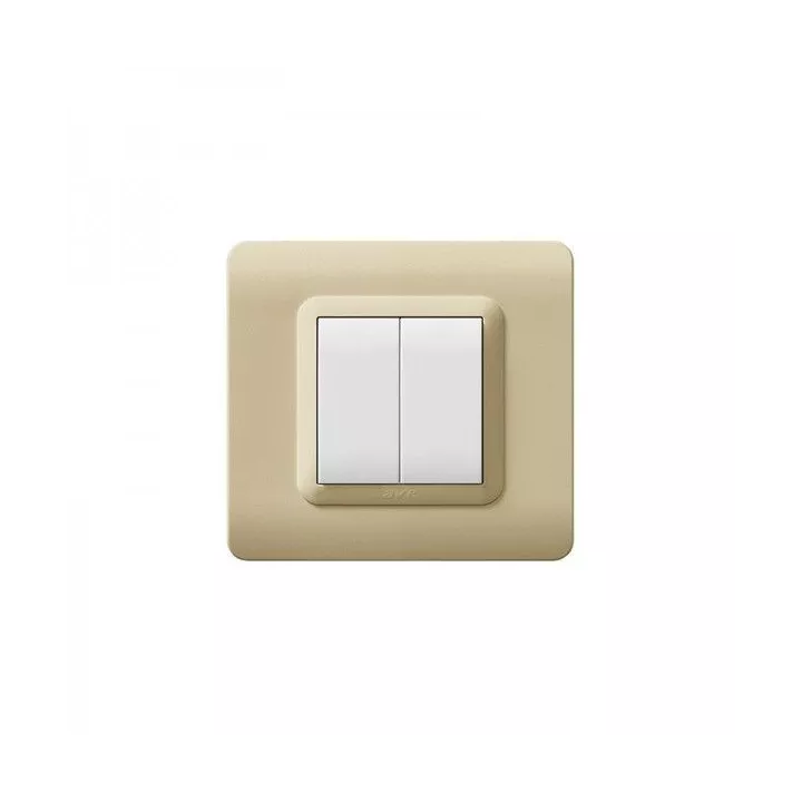 PLAQUE CARRÉE 2 MODULES CHAMPAGNE SYS44 SOMEF PLAQUE CARRÉE 2 MODULES CHAMPAGNE SYS44 SOMEF
