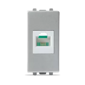 PRISE TÉLÉPHONIQUE RJ11 4 PLOTS SILVER ALPHA