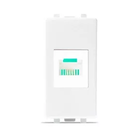 PRISE TÉLÉPHONIQUE RJ11 4 PLOTS BLANC ALPHA