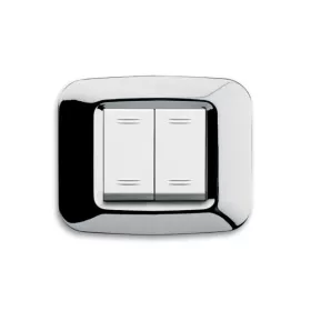 PLAQUE YES 45 CARREE CHROME 2 MODULES SOMEF
