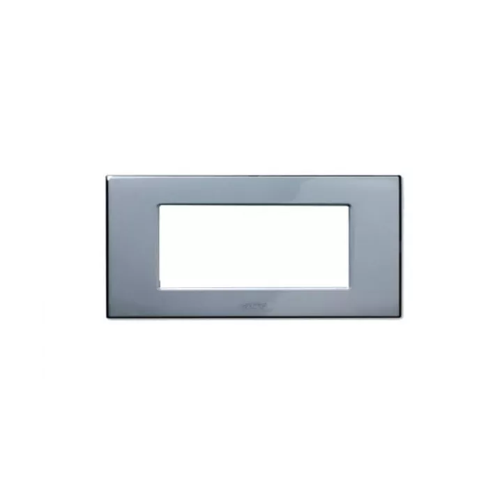 PLAQUE DUPLEX 45 RECTANGULAIRE GRIS 4 MODULES SOMEF