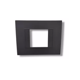 PLAQUE RECTANGULAIRE TROU CARRÉ NOIR MAT SYS43 SOMEF
