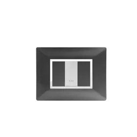 PLAQUE RECTANGULAIRE 1MODULE NOIR MÉTALLISÉ ALPHA