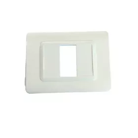 PLAQUE RECTANGULAIRE 1 MODULE BLANC SYS44 SOMEF