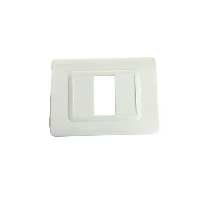 PLAQUE RECTANGULAIRE 1 MODULE BLANC SYS44 SOMEF PLAQUE RECTANGULAIRE 1 MODULE BLANC SYS44 SOMEF