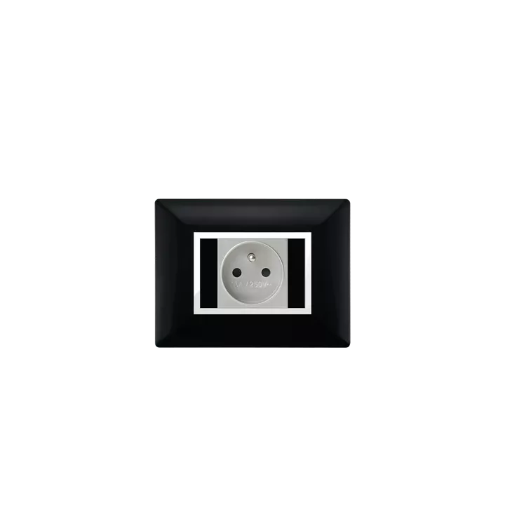PLAQUE RECTANGULAIRE POUR PRISE NOIR ALPHA PLAQUE RECTANGULAIRE POUR PRISE NOIR ALPHA