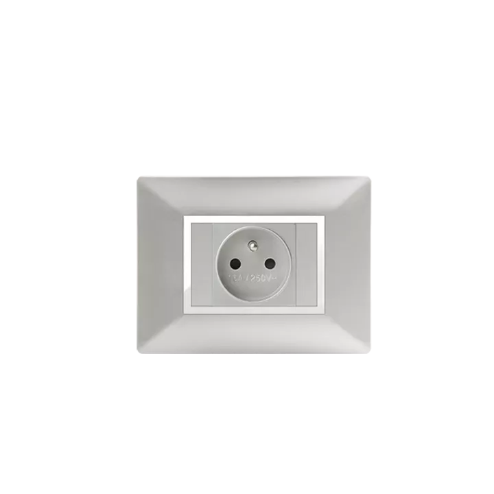 PLAQUE RECTANGULAIRE POUR PRISE SILVER ALPHA