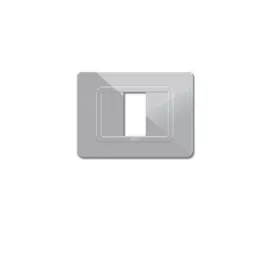 PLAQUE RECTANGULAIRE 1 MODULE GRIS SYS43 SOMEF