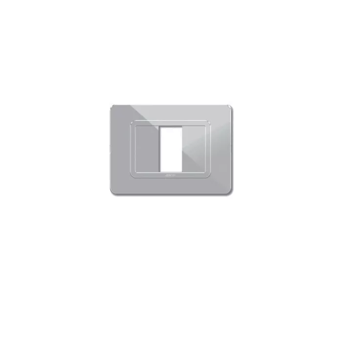 PLAQUE RECTANGULAIRE 1 MODULE GRIS SYS43 SOMEF