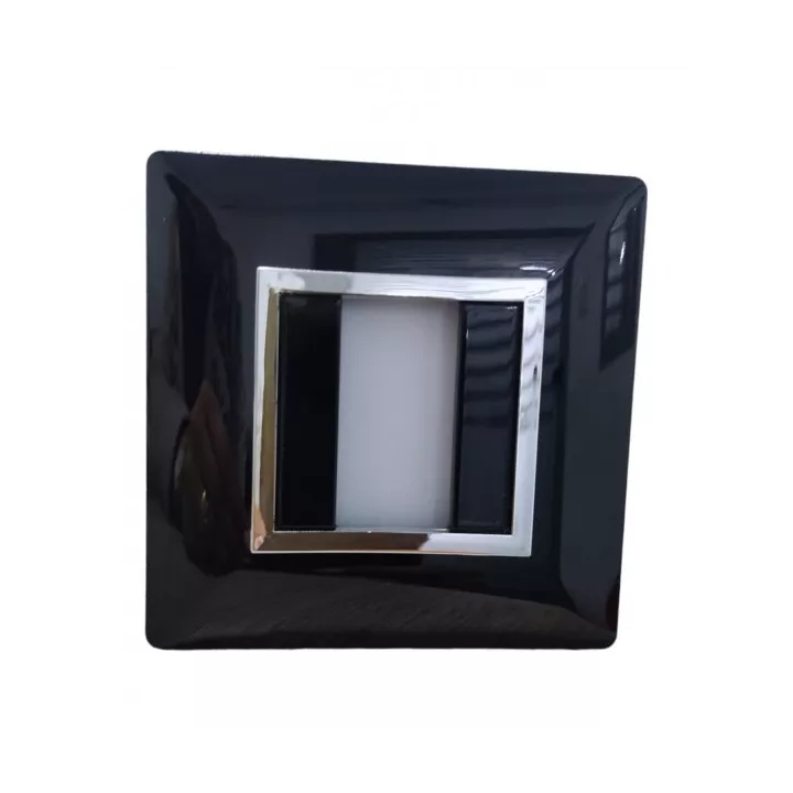 PLAQUE CARRÉE 1MODULE NOIR ALPHA PLAQUE CARRÉE 1MODULE NOIR ALPHA