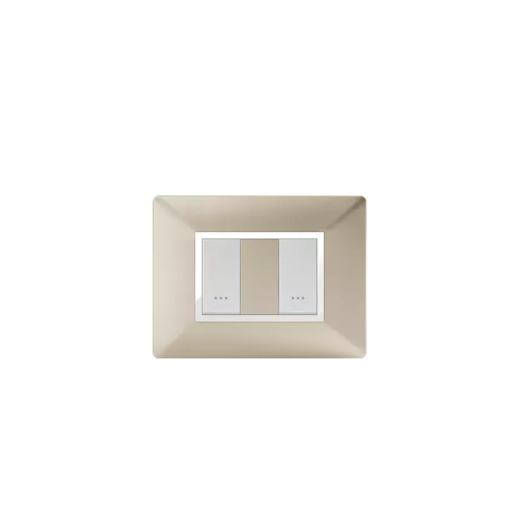 PLAQUE RECTANGULAIRE 2MODULES CHAMPAGNE ALPHA PLAQUE RECTANGULAIRE 2MODULES CHAMPAGNE ALPHA