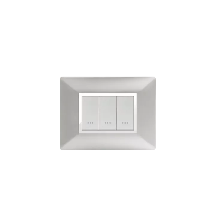PLAQUE RECTANGULAIRE 3MODULES SILVER ALPHA PLAQUE RECTANGULAIRE 3MODULES SILVER ALPHA