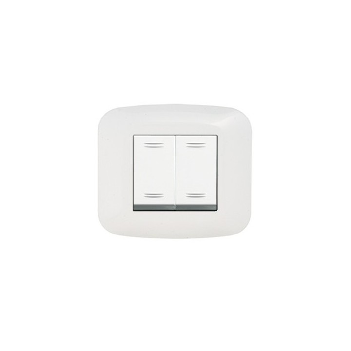 PLAQUE CARRÉE BLANC 2 MODULES SYS45 SOMEF