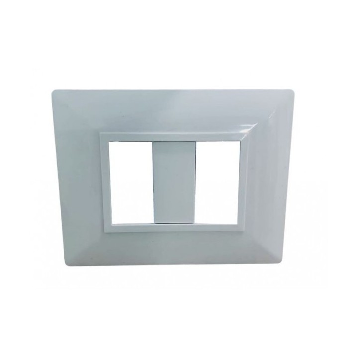 PLAQUE RECTANGULAIRE 2MODULES BLANC 703/2BB ALPHA PLAQUE RECTANGULAIRE 2MODULES BLANC 703/2BB ALPHA