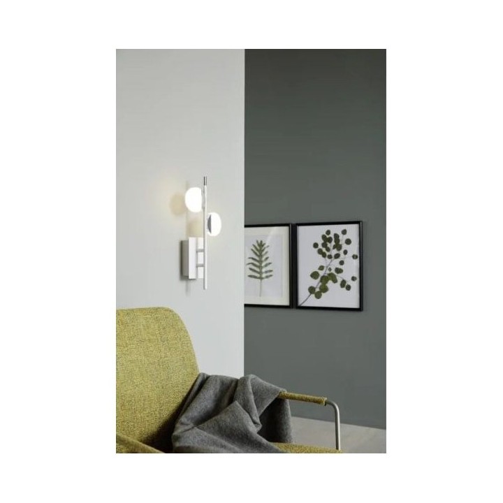 APPLIQUE MURALE OLINDRA LED 2x2,2W BLANC CHROMÉ 96969 EGLO APPLIQUE MURALE OLINDRA LED 2x2,2W BLANC CHROMÉ 96969 EGLO