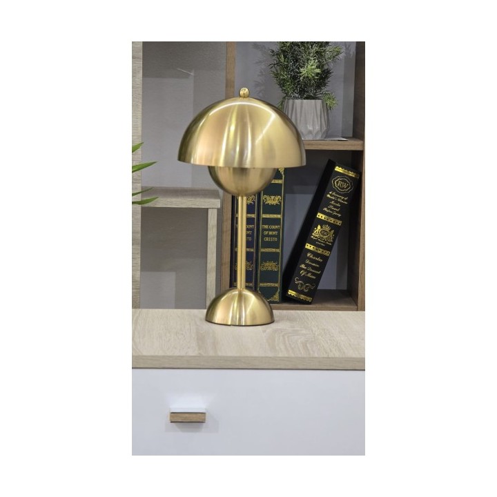 ABAT JOUR LED MODERNE DORE H34CM,LAMPE DE CHEVET