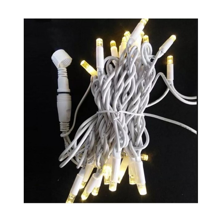 GUIRLANDE LUMINEUSE LED 10M IP65 220V LUMIÈRE JAUNE EKOLED GUIRLANDE LUMINEUSE LED 10M IP65 220V LUMIÈRE JAUNE EKOLED