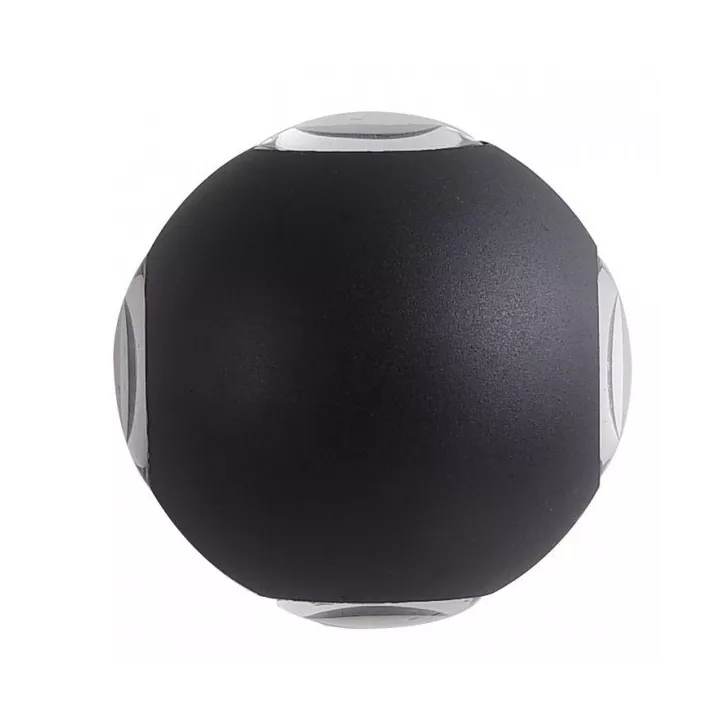 APPLIQUE EXTÉRIEURE LED 2*4W LUMIÈRE JAUNE NOIR EKOLED
