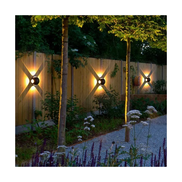 APPLIQUE EXTÉRIEURE LED 2*4W LUMIÈRE JAUNE NOIR EKOLED