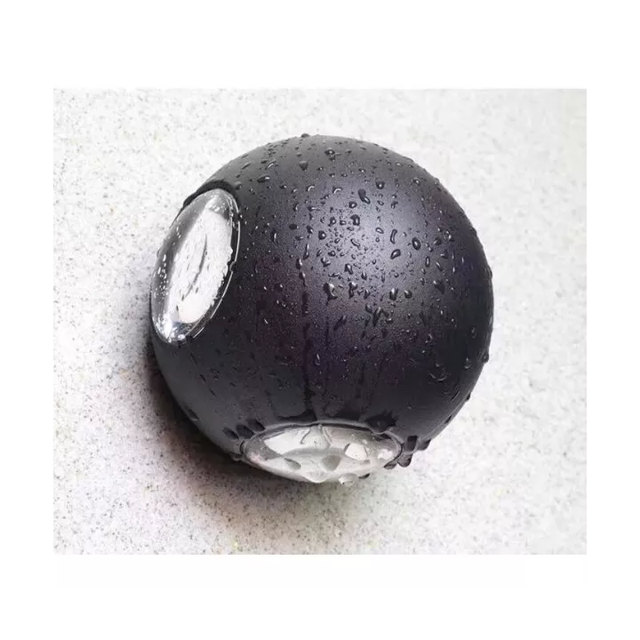 APPLIQUE EXTÉRIEURE LED 2*4W LUMIÈRE JAUNE NOIR EKOLED