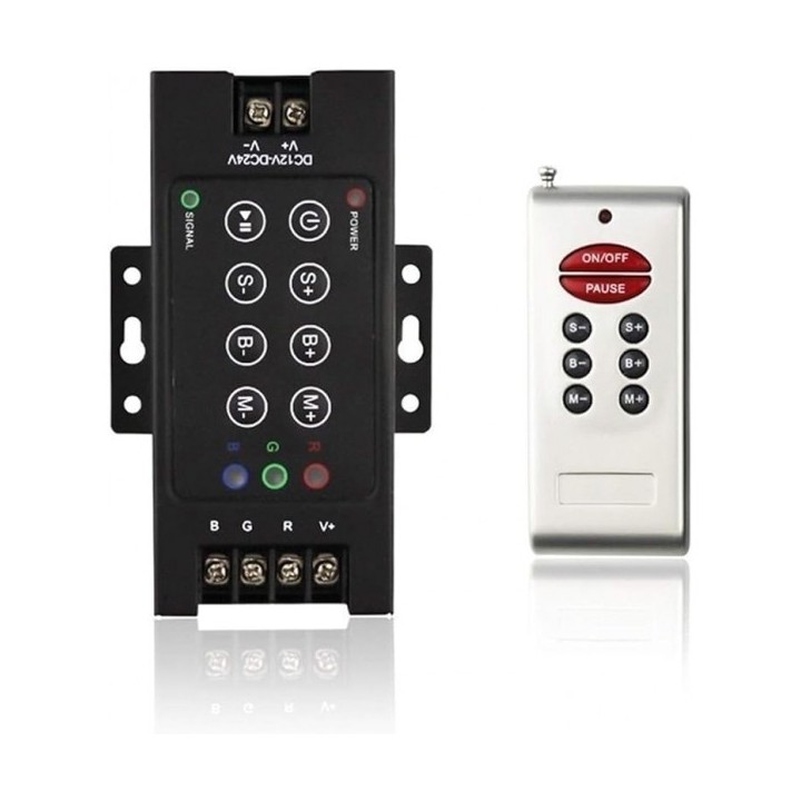 CONTRÔLEUR LED DC12V 24V 360W SANS FIL À DISTANCE RGB EKOLED CONTRÔLEUR LED DC12V 24V 360W SANS FIL À DISTANCE RGB EKOLED