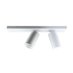 SPOT APPARENT 2*GU10 BLANC LM003G SANS LAMPE EKOLED