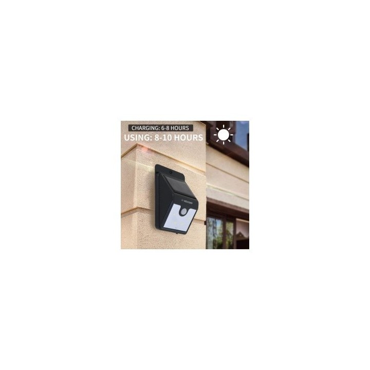 APPLIQUE LED SOLAIRE AVEC DÉTECTEUR DE MOUVEMENT IP44 VELAMP