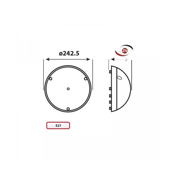APPLIQUE HUBLOT LED IP54 ROND BLANC AVEC DÉTECTEUR DE MOUVEMENT 12W HOROZ ELECTRIC