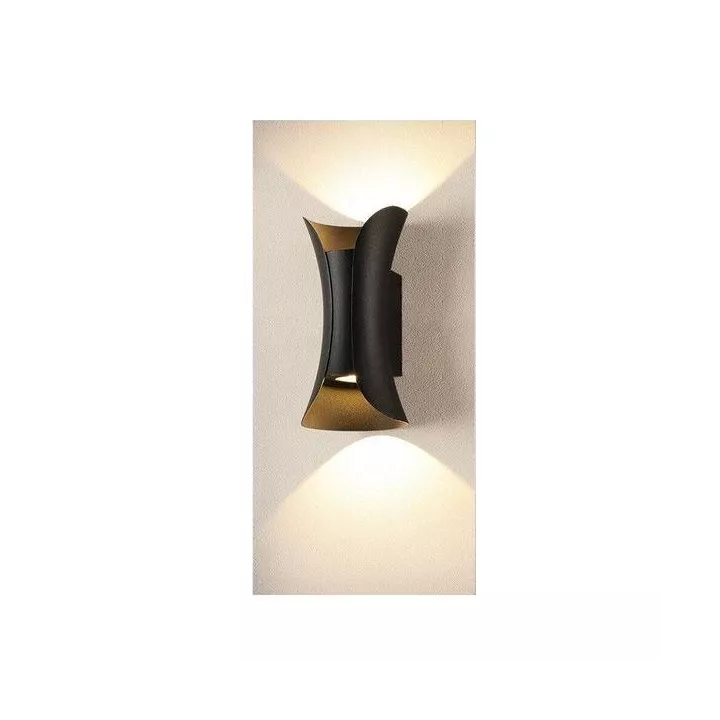 APPLIQUE EXTÉRIEURE LED 6W LUMIÈRE JAUNE NOIR APPLIQUE EXTÉRIEURE LED 6W LUMIÈRE JAUNE NOIR