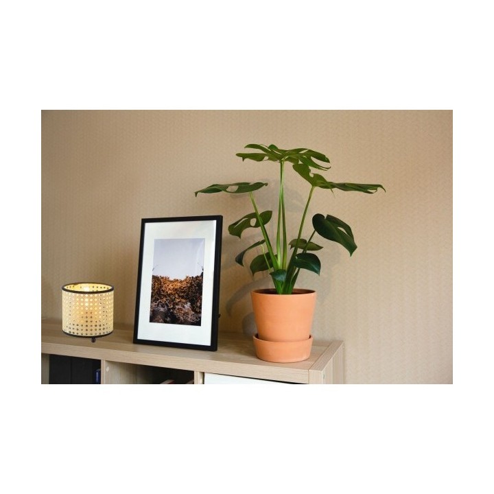LAMPE DE TABLE ASPECT ROTIN E14 NOIR BEIG LAMPE DE TABLE ASPECT ROTIN E14 NOIR BEIG