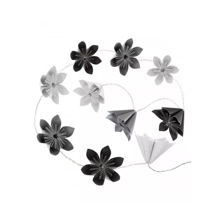 GUIRLANDE DE 10 LED FORME FLEURS NOIR ATMOSPHERA GUIRLANDE DE 10 LED FORME FLEURS NOIR ATMOSPHERA
